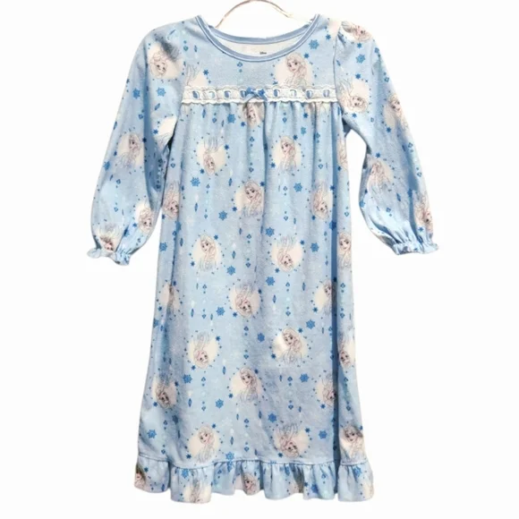 Disney Frozen Toddler‎ Girls Cozy Warm Pajama Long Sleeve Nightie Maxi Nightgown - Picture 2 of 5